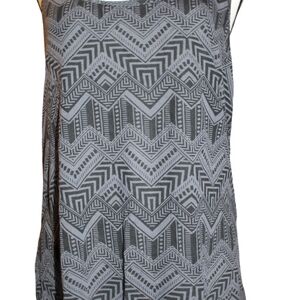 Geometric Patterned Gray Women's Top